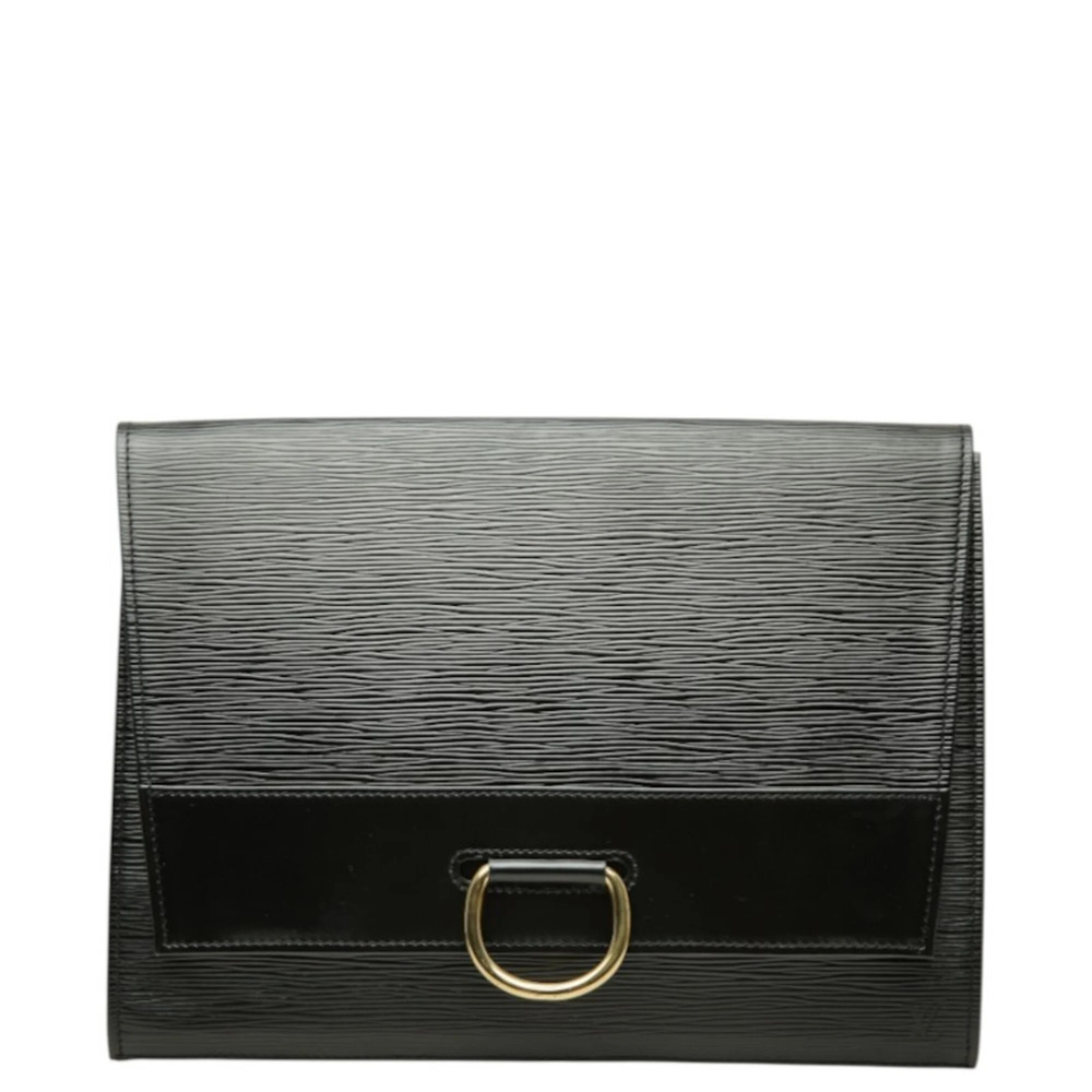 Louis Vuitton Epi Iena Clutch Bag, Second M52722, Noir Black Leather, Women's...